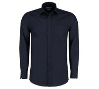 Kustom Kit da Uomo Manica Lunga Facile Ferro su Misura Popeline Camicia