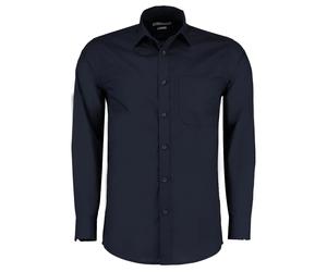 Kustom Kit da Uomo Manica Lunga Facile Ferro su Misura Popeline Camicia