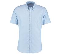 Kustom Kit Manica Corta Slim Fit Oxford Cotone Twill Non Stirare Camicia