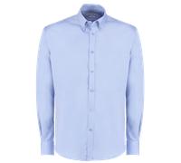 Kustom Kit Maniche Lunghe Slim Fit Oxford Cotone Twill Non Stirare Camicia