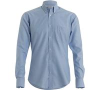 Kustom Kit Oxford Camicia Aderente Manica Lunga Uomo (BC4744)