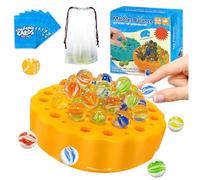 KutaKuta Gioco Equilibrio con Biglie, 80 Biglie Vetro Colorate con 15 Carte Sfida Gioco Equilibrio per Adulti Bambini, Balance Stacking Game con Biglie Serata Giochi in Famiglia per 1-4 Giocatori