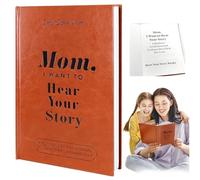 KutaKuta Mom, I Want To Hear Your Story - A Mother's Guided Journal Book to Share Her Life Story Journal, Mums Story Journal with Durable Leather Wrapped, Portable Journal Supplies & Mum Story Book