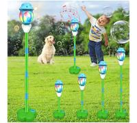 KutaKuta Standing Bubble Machine Lamp,Macchina A Bolle Ricaricabile Con Luci E Musica Fino Bolla Torcia Giardino Lampada Bolla Maker Macchine Per Decorazioni Per Giardini Picnic Feste E Paesaggi