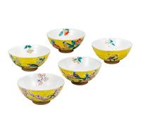 Kutani Yaki Oggetto Giapponese Rice Ciotola Gohan Chawan Set Di 5 Yoshida-Ya