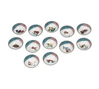 Kutani Yaki Oggetto Giapponese Sake Coppa Guinomi Set 12 Cinese Fortune Zodiaco