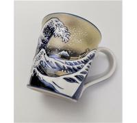 Kutani Yaki Porcellana Giapponese Tazza Caffè Tè Hokusai Fuji Great Onda
