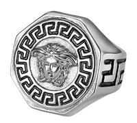 KUTCEK Anello con mitologia greca, da uomo, in acciaio al titanio, stile hip hop, punk, idea regalo per lui, stile vintage, 11, Acciaio inossidabile