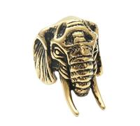 KUTCEK Anello gotico punk elefante da uomo - anello vintage in acciaio inox - nero rivestito unico gioielli alla moda per lui, 10