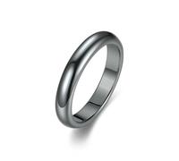 KUTCEK Anello magnetico in acciaio al titanio con pietra nera geometrica a forma di diamante, unisex, regalo per donne e uomini, 11, Acciaio al titanio