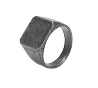 KUTCEK Anello quadrato da uomo in acciaio al titanio, finitura opaca, stile business casual, regalo per matrimonio da uomo, 9, Acciaio al titanio