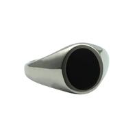 KUTCEK Anello rotondo da uomo in acciaio al titanio smaltato, stile punk, retrò, alla moda, anello da dito dalla personalità unica, 11