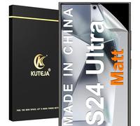 Kuteja Pellicola protettiva opaca per Samsung Galaxy S24 Ultra, HD Fingerprint Unlock, copertura completa, in TPU morbido, opaco, antiriflesso, anti-impronte, antiriflesso, confezione da 3