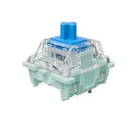 Kutethy X Gateron JADE Series - Interruttore meccanico a doppio stage Spring Blue V3 Pro, 3 pin, 60 gf, Clicky/RGB/LED Pre Lubed (Blue V3 Pro, 72 pezzi)