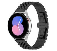 KUTEWEU 5 Perle Fissate Vite Rilascio Rapido Cinturino 20mm 22mm Acciaio Inossidabile Bracciale Orologio Ricambio Cinturino Chiusura Pieghevole per Uomo e Donna (22mm, Nero)