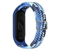 KUTEWEU Bracciale Compatibile con Xiaomi Mi Band 6 Cinturino,Nylon Sport Intrecciato Stretch Solo Loop Watch Cintura,Cinturino di ricambio per Xiaomi Mi Band 7 3 4 5 6 Watch Straps（Blu-1）