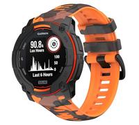 KUTEWEU Cinturino Compatibile con Garmin Instinct 3, Silicone Cinturini di Ricambio Bracciale Sport Watchband per Garmin instinct3 Smartwatch Accessori (Nero Arancione, Instinct3 50mm)