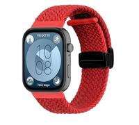 KUTEWEU Cinturino Compatibile con Huawei Watch Fit 3 Band, Nylon Intrecciato Cinturini di Ricambio Sportivo con Fibbia Magnetica per Huawei Watch Fit 3 Smart Watch (Rosso)