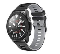 KUTEWEU Cinturino Compatibile con Huawei Watch GT3 46mm/Watch GT2 46mm/GT 2e Straps Galaxy Watch3/Gear S3 Classic/Gear S3 Frontier, 22mm Cinturino in Silicone (Nero Grigio)