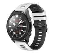 KUTEWEU Cinturino Compatibile con Huawei Watch GT3 46mm/Watch GT2 46mm/GT 2e Straps Galaxy Watch3/Gear S3 Classic/Gear S3 Frontier, 22mm Cinturino in Silicone (Bianco Nero)