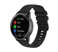 KUTEWEU Cinturino Compatibile con Mi Watch S1/ Mi Watch Color2/Mi Watch Sport Strap, 22mm Cinturin in Silicone Watchband per Mi Watch Color,Garmin Venu 2,Garmin Vivoactive 4,Forerunner255 (Nero)