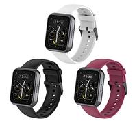 KUTEWEU Cinturino Compatible avec Realme Watch 3/ Realme Watch 2, Silicona Cinturino de Remplacement Strap Sportivo Band Bracelets Cinghia pour Realme Watch 2 Pro/Realme Watch S Pro (3 Pezzi-c)