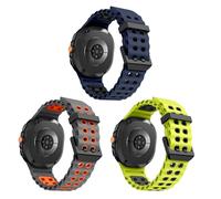 KUTEWEU Cinturino per Galaxy Watch8 Classic 46mm, Cinturini di Ricambio Bracciale Silicone Watchband per Galaxy Watch8 40mm 44mm Smartwatches Accessori (Blu Nero+Grigio Arancione+Verde Grigio)