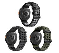 KUTEWEU Cinturino per Galaxy Watch8 Classic 46mm, Cinturini di Ricambio Bracciale Silicone Watchband per Galaxy Watch8 40mm 44mm Smartwatches Accessori (Nero Grigio+Nero+Verde Nero)