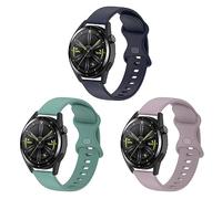 KUTEWEU Cinturino per Garmin Forerunner 745, 22mm Bracciale Silicone Cinturino per Garmin Forerunner 255/Vivoactive 4 45mm/Venu 2, Mi Watch Color 2/Mi Watch S1/Mi Watch Sport (Blu+Verde+Viola)
