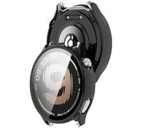 KUTEWEU Custodia Compatibile con OnePlus Watch Lite Case, Cover in Silicone con Protezione Schermo Bumper di Ricambio Custodia per Oppo Watch S Smartwatch Accessori (2 Pezzi Neri)