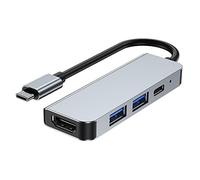 KUTEWEU Hub USB 3.0, Sdoppiatore USB Multipla USB 3.0 Hub Aluminium Dock USB Dati Adattatore per PC, Mac Book, Laptop, Desktop, Chiavetta USB, Pad, Phone, Windows (USB 3.0+USB 2.0+HDMI 4K@30Hz)
