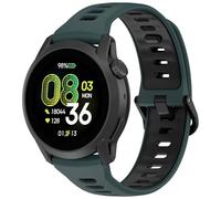 KUTEWEU Silicone Cinturino per Realme Watch 5/Coros Pace 4 Strap, Cinturini di Ricambio Bracciale 22mm Watchband ricambio Bracelet per Xiaomi Watch5/Galaxy Watch3 45mm Smartwatch (Verde Nero)