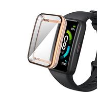 KUTEWEU Silicone Cover compatibile con Huawei Band 7/ Huawei Band 6 Pro Custodia, TPU Protettivo Case Skins Copertura Resistente Shell, Watch Shell per Huawei Band 6/ Honor Band 6 (Oro Rosa)