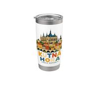 Kutna Hora disegnato a mano Repubblica Ceca Viaggio Punto di riferimento Regalo Bicchiere termico in acciaio inox doppia parete
