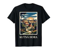 Kutná Hora Repubblica Ceca Gothic City Travel Art Maglietta