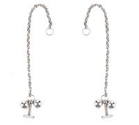 Kutocesy Catena per Capezzoli Portatile, Morsetti per Capezzoli Regolabili Non Perforati in Acciaio Inox con Campane Seno Stimolatori per Coppie SM Giocattoli del Sesso Estremo (Nipple clamps)