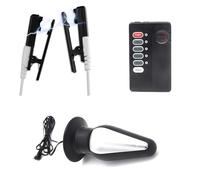Kutocesy Elettroshock Anale Plug Capezzolo Morsetti Set Per Uomini E Donne Feticci Capezzolo Morsetti Culo Plug Stimolazione Della Prostata Uomini Giocattolo Sessuale Set (L,1)