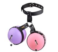 Kutocesy Kit BDSM Corsetto in Pelle Regolabile con Morsetti per Capezzoli Punk Gothic Bondage Imbracatura Sessuale SM Giocattoli per Gioco di Ruolo di Coppia (Y8106)