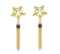 Kutocesy Pinze Capezzoli Regolabili SM Sex Toys Bondage Fetish Morsetti per capezzoli regolabili per coppie estreme Donne e uomini Catena per capezzoli con design a nappa (golden peach flower)