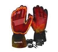 KUTOOK Guanti Riscaldati Invernali Antivento Impermeabile Touchscreen con Batteria Ricaricabile per Moto Snowboard e Sci e Ciclismo Sport Invernali (L)