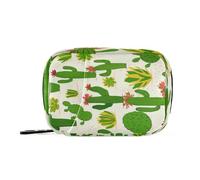 Kutsu Contenitore per pillole con cactus verdi e piante grasse, portatile, da viaggio, per medicine, olio di pesce, integratore vitaminico