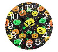 Kutsu Orologio da parete silenzioso a forma di zucche, in scala silenziosa, senza ticchettio, funzionamento a batteria, 25,4 cm, per casa, camera da letto, soggiorno, cucina, ufficio, scuola, aula
