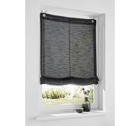Kutti Tenda a pacchetto Celtic grigio antracite con occhielli, tinta unita, effetto lino, montaggio senza viti, con ganci per finestra (60 x 140 cm)