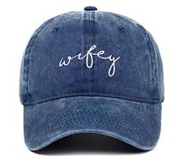 KUTXA Wifey|Mr.|Mrs.|Hubby Cappello da baseball per donne e uomini, sposa, matrimonio, festa, luna di miele, cappello regolabile per papà, Blu navy, taglia unica