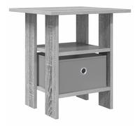 KUTYWEXFM Comodino grigio sonoma, 41 x 40 x 45 cm, con cassetto in legno | Comodino compatto per camera da letto con vano ed elegante fresatura per la vostra lettura serale.