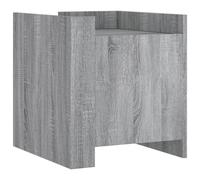 KUTYWEXFM Comodino grigio Sonoma, 45 x 50 x 50 cm, in legno | Tavolino compatto per divano e letto in robusto legno con scomparto individuale per camera da letto e soggiorno.
