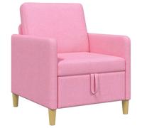 KUTYWEXFM Divano a 1 posto con vano portaoggetti, poltrona imbottita, rosa | Poltrona compatta rosa con seduta pieghevole per piccoli salotti e camere da letto. Include rivestimento sfoderabile in