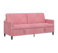 KUTYWEXFM Divano a 3 posti con vano portaoggetti, rosa, 192 x 78 x 87 cm | Divano imbottito salva-spazio rosa per soggiorno con vano inferiore pieghevole e rivestimento sfoderabile.