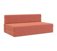 KUTYWEXFM Divano letto pieghevole, colore rosso/arancione, 152 cm | Si trasforma facilmente dal divano a 1 posto nel soggiorno al letto degli ospiti nella camera da letto con rivestimento