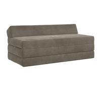 KUTYWEXFM Divano letto pieghevole grigio chiaro, 120 x 60 x 49 cm, 2 posti | Versatile divano pieghevole per camere degli ospiti o piccoli spazi. Si trasforma rapidamente da un comodo sedile a un